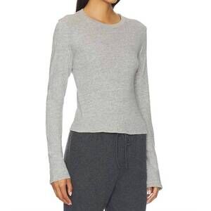 NEW PERFECTWHITETEE jamie long sleeve top in heather grey